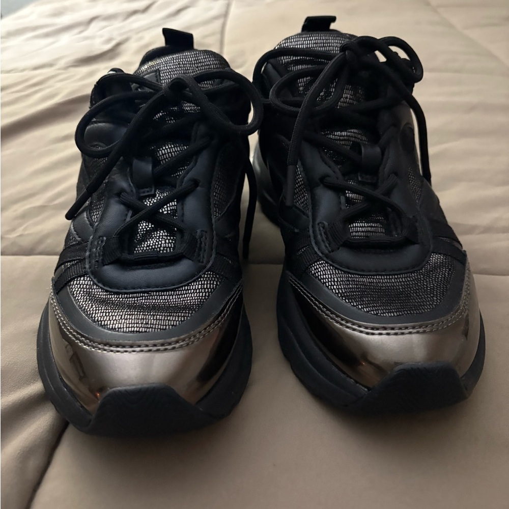 DKNY Black and Silver Sneakers